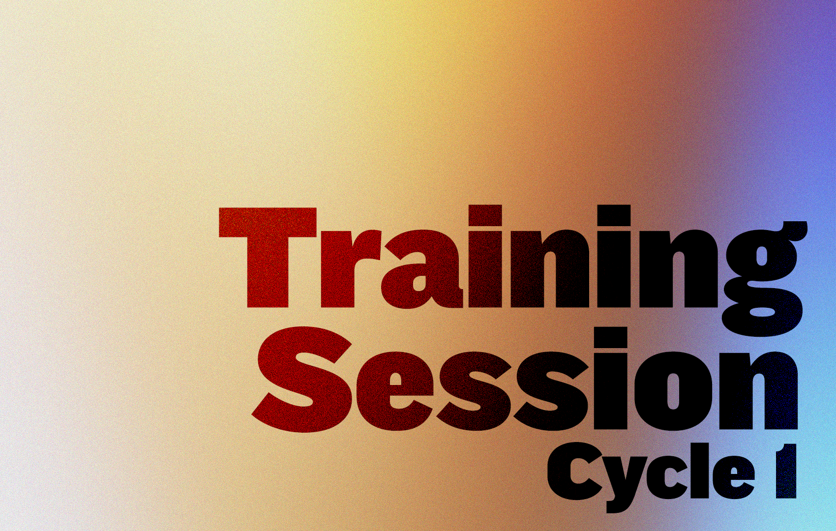 Training Seesion – Cycle 1